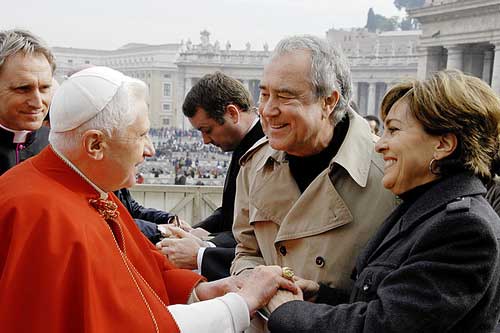 Paola und Kurt Felix beim Papst Benedikt XVI Paola und Kurt Felix beim Papst Benedikt XVI