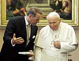 Papst Johannes Paul II. mit Bundesrat Ogi Papst Johannes Paul II. mit Bundesrat Ogi